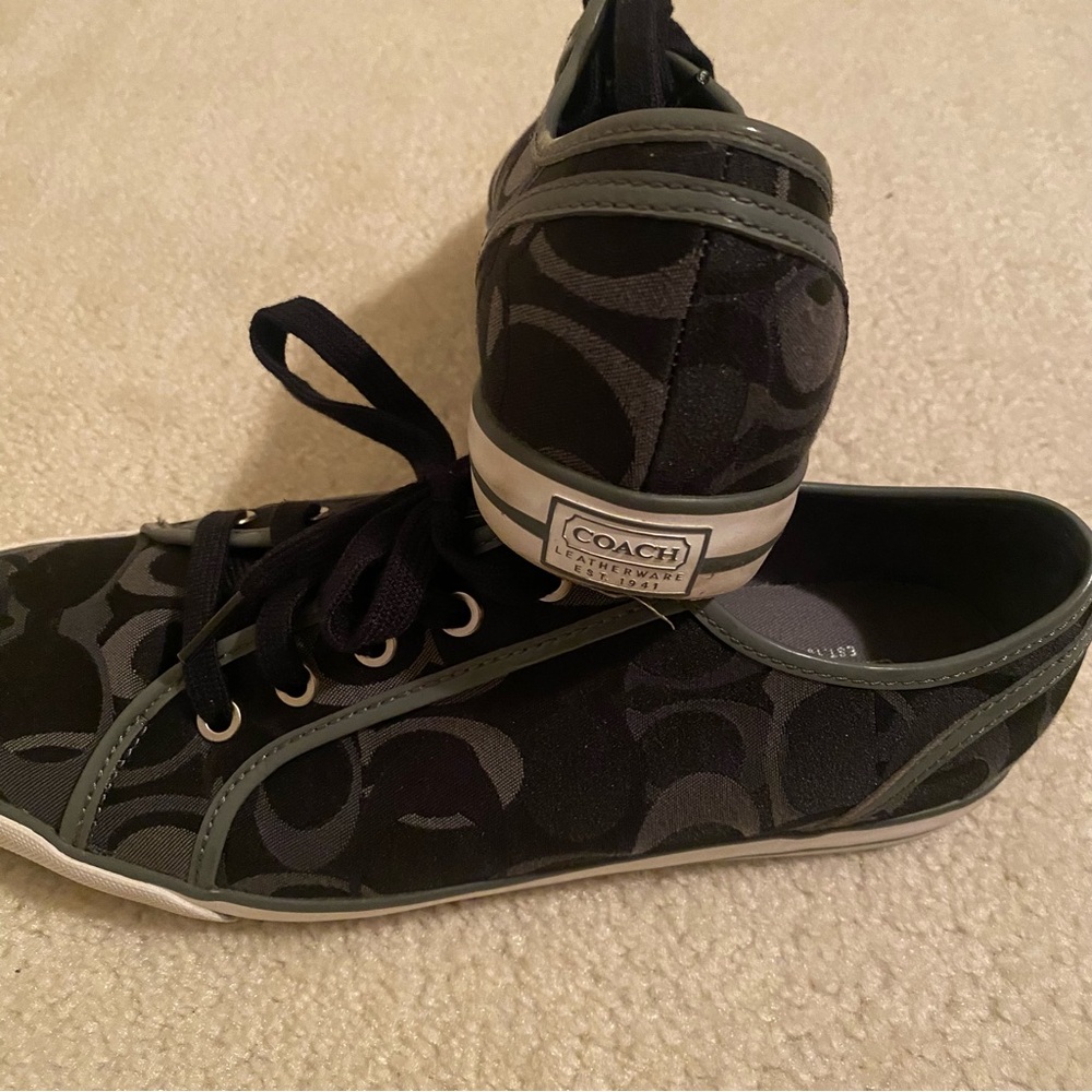 Coach Black and Gray Women's Sneakers - Picture 8 of 9